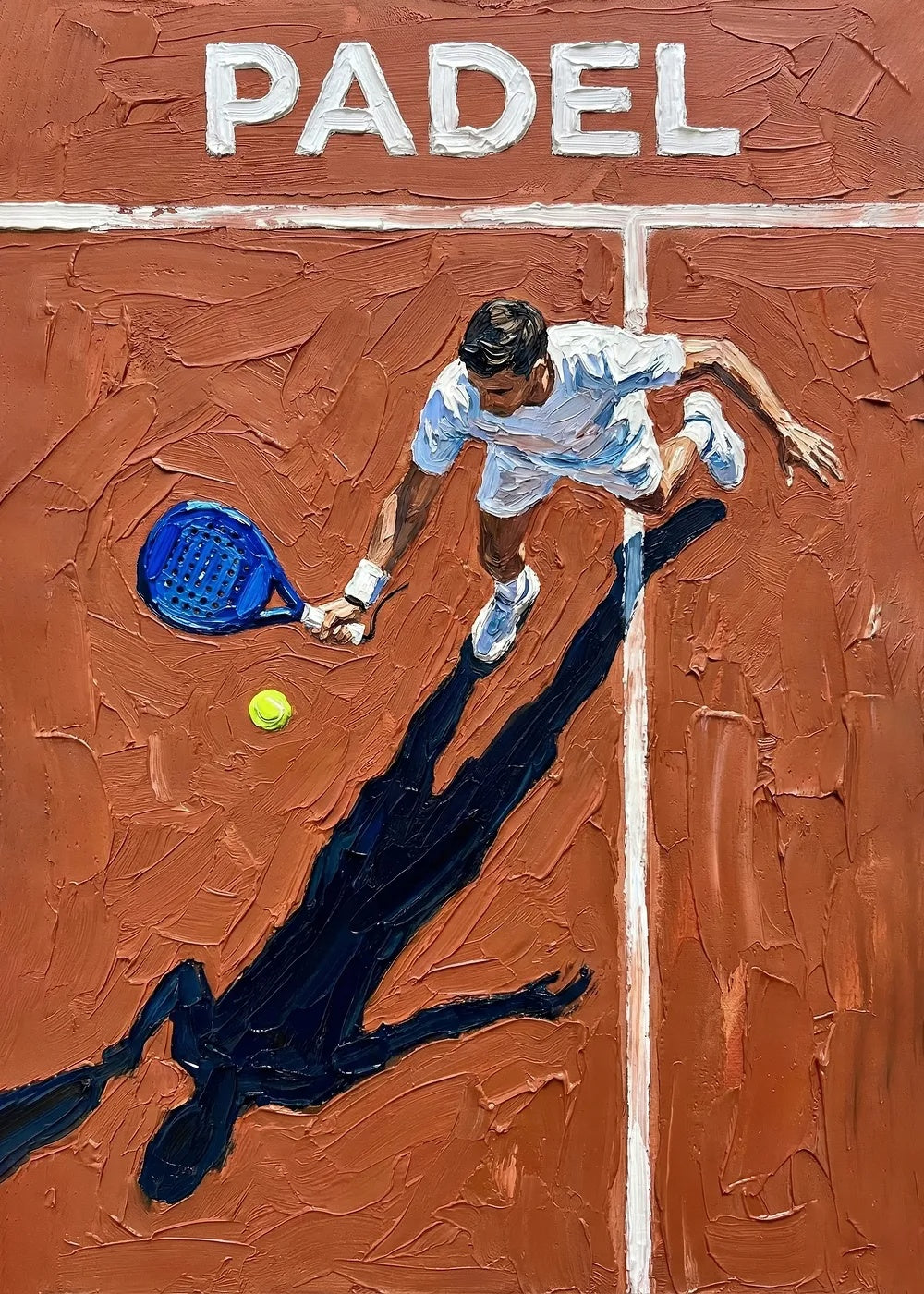 Padel Player metal poster artwork